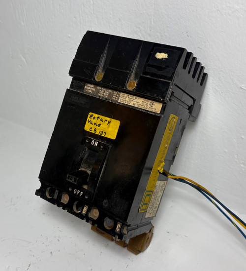 Square D I-Line FA360151212 15A Circuit Breaker Black w/ Aux 600V 3P FA 15 Amp (EM5760-2)