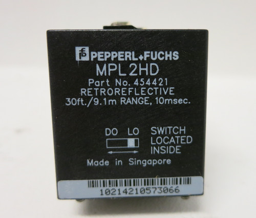 NEW Pepperl Fuchs MPL2HD Photoelectric Sensor Head Retro-Reflective MP Honeywell (DW7840-1)