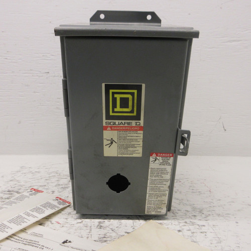 NEW Square D 8536SBA2V02S Starter Enclosure Type 12/3R w/ 8536SBO2S (NO RESET) (AH0917-1)