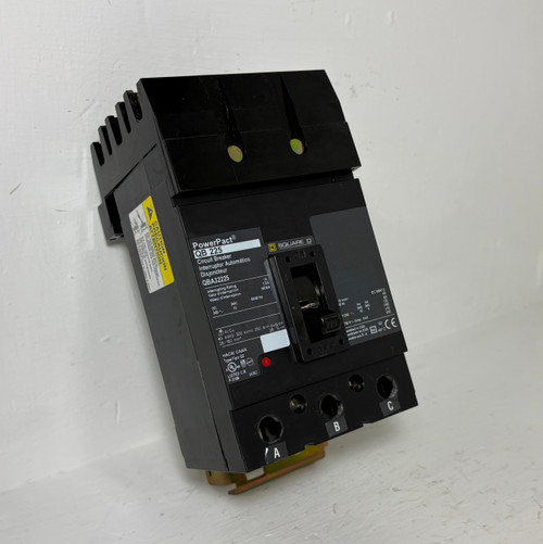 Square D I-Line QBA32225 225A PowerPact Circuit Breaker 240V 3P Type QB 225 Amp (EM5765-2)