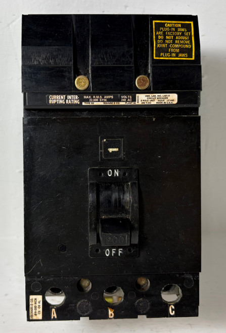 Square D I-Line Q232200H 200A Circuit Breaker 240 VAC 3 Pole Type Q2 200 Amp (EM5766-1)
