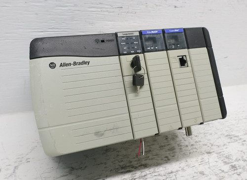 Allen Bradley 1756-A4 Chassis ControlLogix PLC Rack 1756-PA72 1756-L55 CPU Comm (DW7877-2)