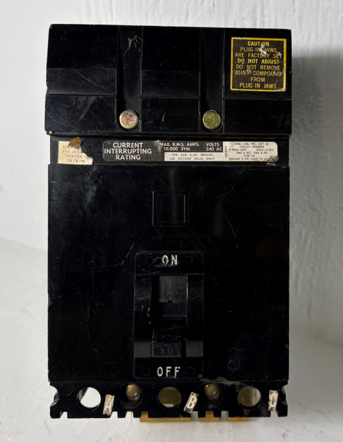 Square D I-Line FA32030 30A Circuit Breaker Black 240 VAC 3 Pole Type FA 30 Amp (EM5788-2)