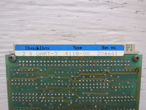 DIAB Data 047-4118-00 Gedevelop GFM Databoard PC Circuit Board PLC 2x UART-3 PCB (DW7918-1)