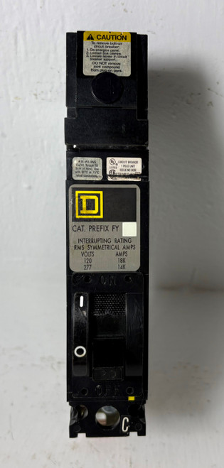Square D I-Line FYB14020C 20A 1 Pole Circuit Breaker Thick 277V FYB14020 20 Amp (EM5805-4)