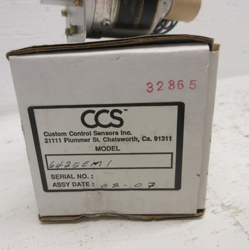 NEW CCS 642GEM1 Custom Control Sensors 5 PSI Decr 250 PSIG Pressure Switch NIB (AH0974-3)