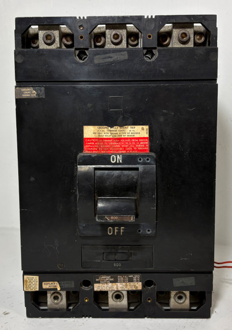 Square D MAP36800G 800A Circuit Breaker w/ Ground Fault 600V 3P MAL 800 Amp flaw (EM5822-1)