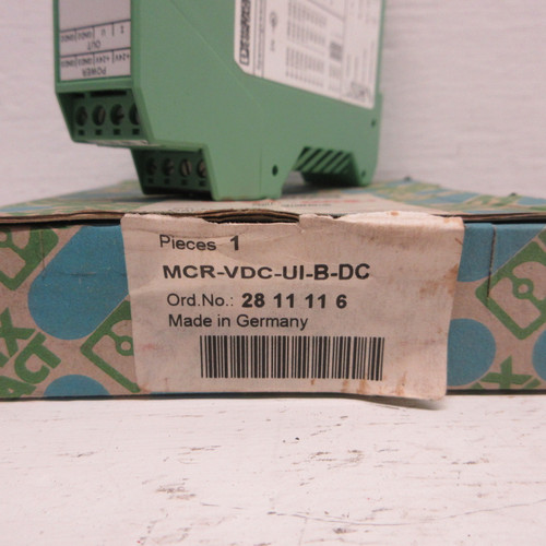 NEW Phoenix Contact MCR-VDC-UI-B-DC Voltage Measuring Transducer Module 50ma NIB (AH1019-1)