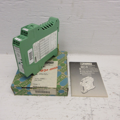 NEW Phoenix Contact MCR-C-UI-UI-DCI Contact Signal Conditioner Preconfigured NIB (AH1020-1)