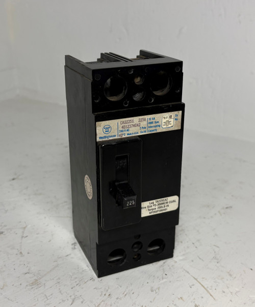 Westinghouse CA2225X 225A 2 Pole Circuit Breaker 240 VAC 2P 225 Amp CA2225 (EM5849-1)