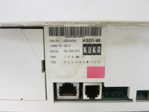 Kuka KSD1-48 Servo Drive Robot Controller E93DA123I4B531 00470200 00-105-413 (DW7998-1)