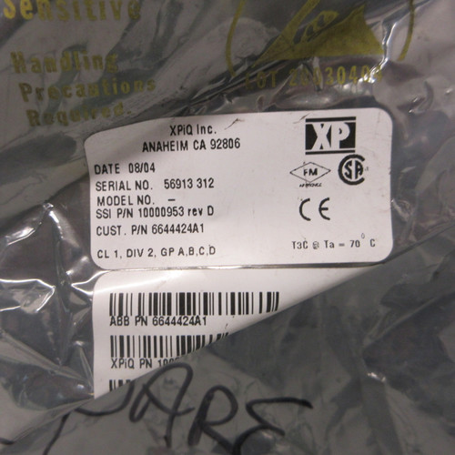 NEW ABB 6644424A1 XPiQ 10000953 Voltage Bus Monitor Assembly Asea Brown Boveri (AH1045-2)