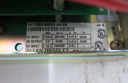 Allen Bradley 1336S-BRF20-AN-EN 2HP VS AC Drive 460V 1336 Plus 1336SBRF20ANEN (DW8003-1)