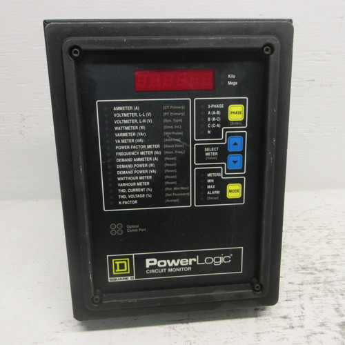 Square D PowerLogic 3020/CM2350 Circuit Monitor w/ 3090 VPM-277-C1 Power Module (AH1056-3)