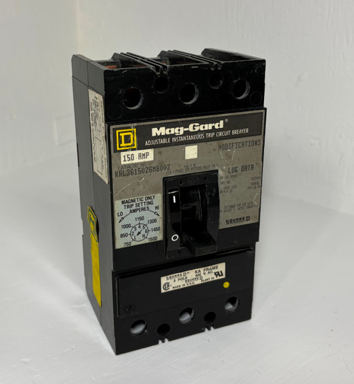 Square D KAL3615026M8002 150A Mag-Gard Circuit Breaker 600V KAL3615026M 150 Amp (EM5864-1)