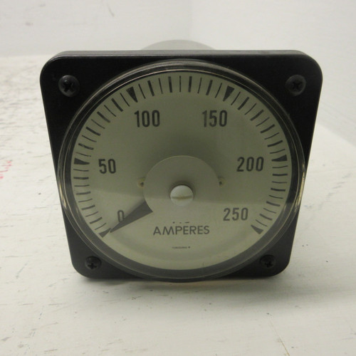 Yokogawa 103131LS-RS7 Panel Meter 0-5 AAC 0-250 AC Amperes Metal Case AB40 0E (AH1113-1)