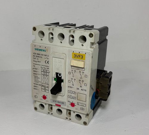 Siemens 3VF3 160A Circuit Breaker w/ Aux 3VF3211-1BW41-0AB2 600V 3 Pole 160 Amp (EM5894-1)
