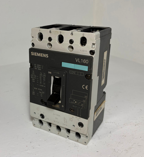 Siemens VL160 160A Circuit Breaker 3VL2716-1AA31-0AA0 480/600V 3 Pole 160 Amp (EM5896-1)