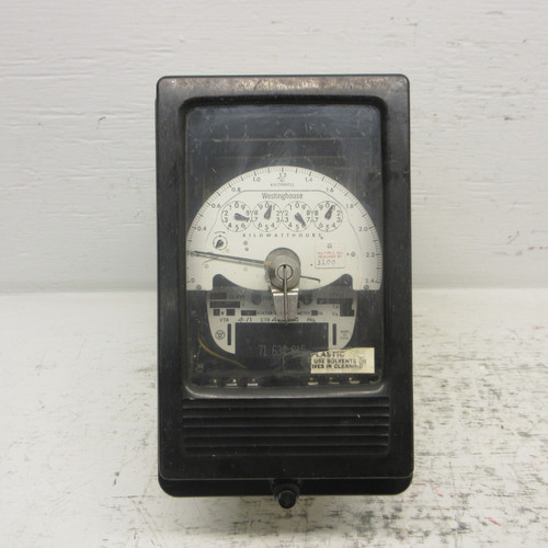 Westinghouse 280C209G01 Two-Stator Watthour Meter Type D4B-2FM 120V 3W Class 20 (AH1121-1)