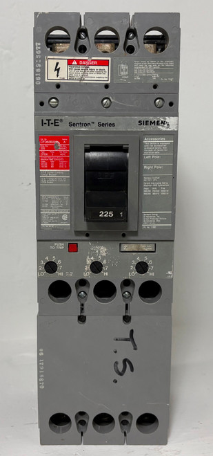 Siemens CFD63B225 225A Sentron Circuit Breaker CFD6 600V 3P ITE 225 Amp flaw (EM5900-1)