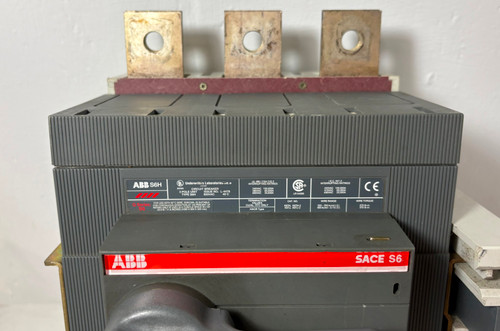 ABB S6H SACE S6 800A 3P Circuit Breaker Cradle & Aux & Shunt 800 Amp LSIG no key (EM5908-1)