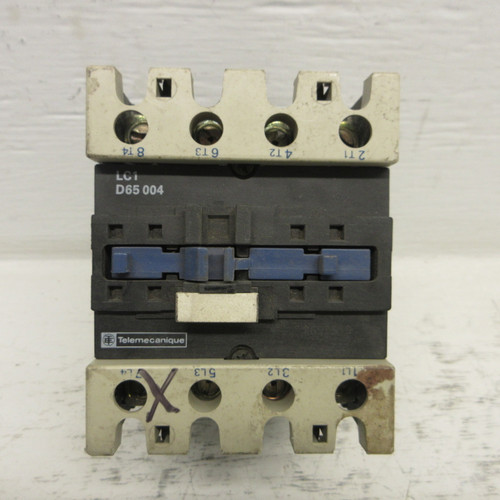 Telemecanique LC1D65004 Motor Contactor LC1-D65004 110V Coil 50HP Square D 3PH (AH1154-2)