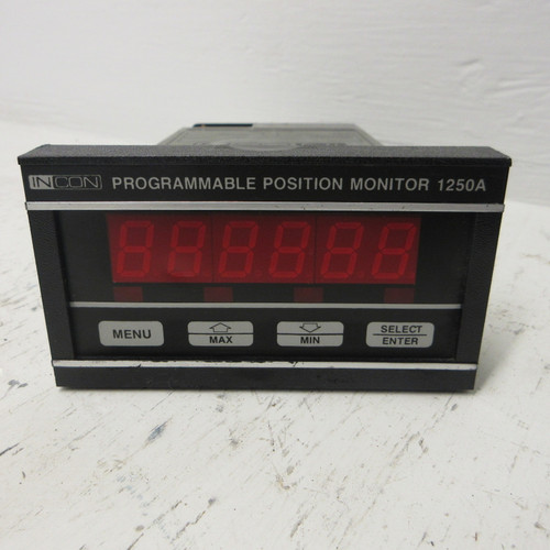 INCON 1250B-0 Programmable Position Monitor 1250A In Con Panel Meter 120VAC USA (AH1179-1)