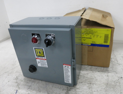 NEW Square D 8536SBO2S Enclosed Size 0 Motor Starter 120V Coil 5 HP 8536SB02S (DW8136-3)