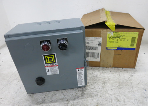 NEW Square D 8536SCO3S Enclosed Size 1 Motor Starter 120V Coil 8536SC03S 480V CT (DW8160-2)