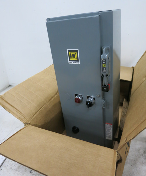 NEW Square D 60A Fused Size 2 Starter Combination Combo Box 60 Amp 8536SDO1S 240 (DW8166-1)
