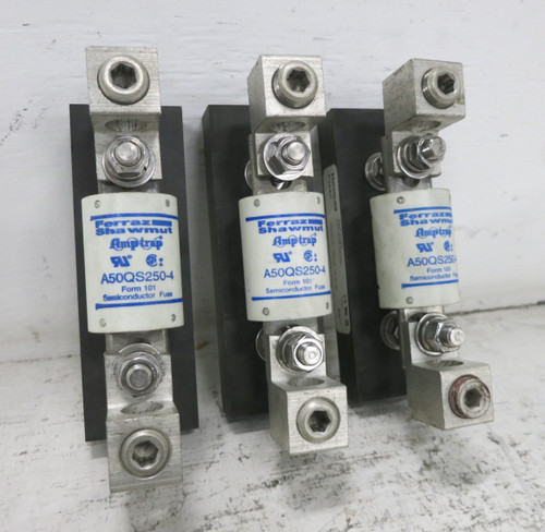 Ferraz Shawmut P266C 225-600A Fuse Block Assembly A50QS250-4 250A (SET OF 3) (DW8186-1)