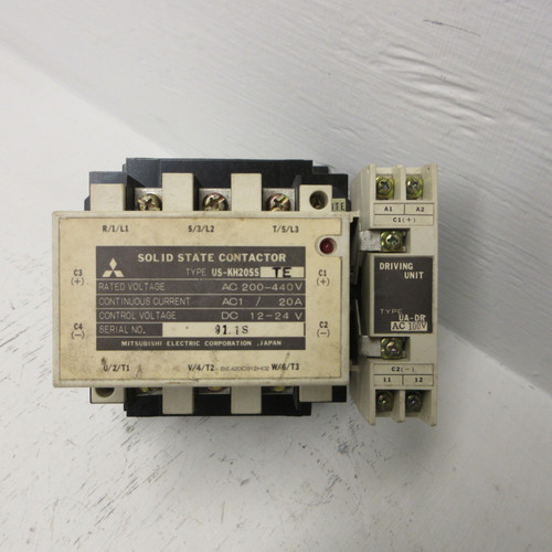 Mitsubishi US-KH20SS TE Solid State Contactor 200-440V 20A w/ UA-DR Driving Unit (AH1250-2)