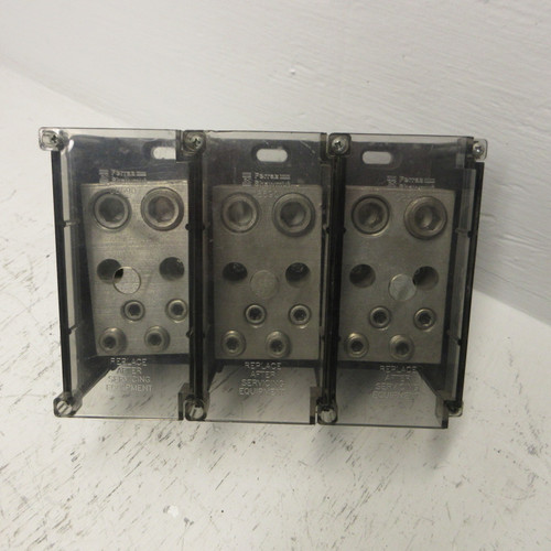 Ferraz Shawmut 69313 Power Distribution Block 3 Pole 600V Open Style 3P CU9AL (AH1254-2)