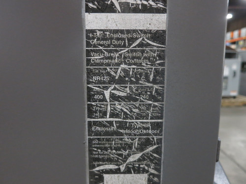 ITE NR425 400A 240V Fusible Safety Switch Disconnect 3PH 4W 400 Amp 240 VAC 3R (DW8209-1)