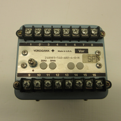 Yokogawa 248965-540-AHF-4-0-M Juxta AC Power Series Var Transducer 120VAC 1500V (AH1269-1)