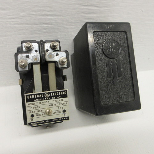 General Electric GE 12HGA11J52 Auxiliary Relay 12HGA11J52 G HGA Aux GEH-1793 GEF (AH1305-1)