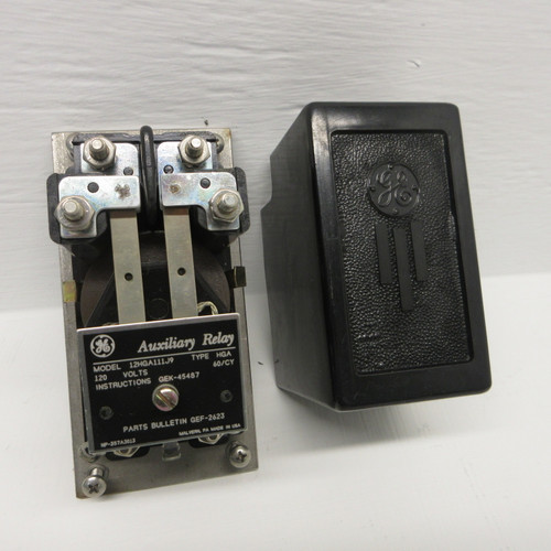 General Electric GE 12HGA111J9 Auxiliary Relay Type HGA 120 Volt 60/CY 12HGA11J9 (AH1307-1)