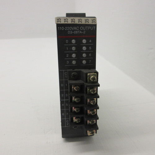 Automation Direct D3-08TA-2 PLC Output Module 110-220VAC GE Faunc 1578 D308TA2 (AH1309-1)