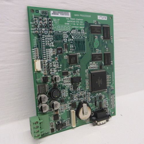 Trane 6400-1110-10 Rev F Main Processor Board PCB 6400-1140-06 M989330 FAX13355 (AH1313-1)