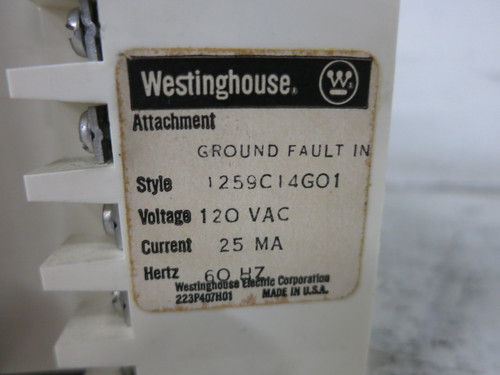 Westinghouse 1259C14G01 Seltronic Ground Fault Indicator 120V (DW8268-2)