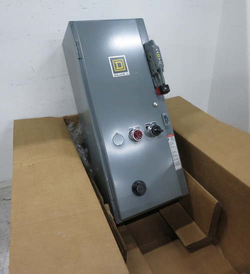 NEW Square D 30A Fusible Size 0 Starter Combination Box 1PH 8536SBO1 2P 120V (DW8287-2)