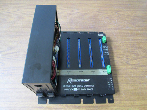WTC Robotron 4 slot Backplane Rack 419-0-0444-01 Power Supply 503-3-032427 (EBI5336-3)