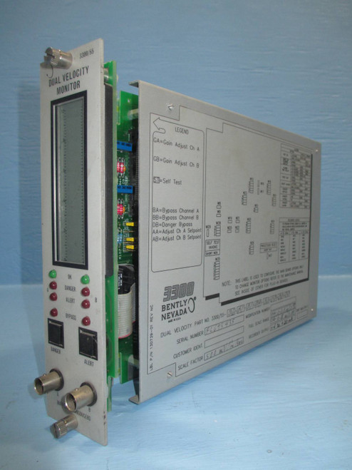 Bently Nevada 3300/55 Dual Velocity Monitor 3300/55-06-01-01-04-00-00-00-00 PLC (NP0027-4)