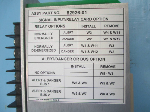 Bently Nevada 82926-01 78462-01 XDCR I/O Record 78599 PLC Relay Card 3300 (NP0043-6)