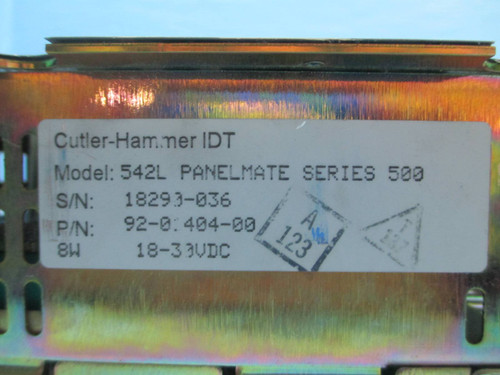 Cutler Hammer 542L PanelMate 500 IDT 92-01404-00 CH Operator Interface 542 L LCD (NP0150-1)