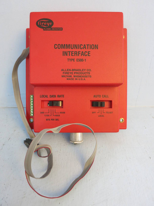 fireye Type E500-1 Communication Interface /w Cord PLC fireeye Allen Bradley AB (PM0305-1)
