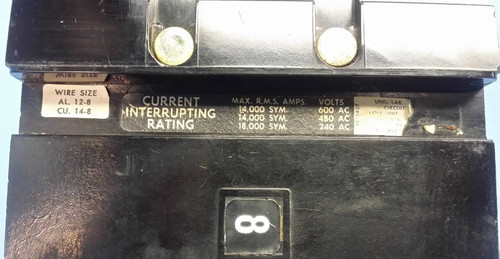 Square D I-Line FA26020BC 20A Circuit Breaker Black 2 Pole 480/600V FA 20 Amp (EM0362-1)