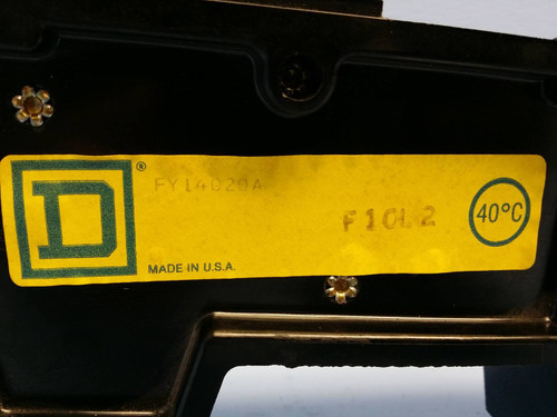 Square D I-Line FY14020A 20A 1P Circuit Breaker Black 277V 1 Pole FY1402020 Amp (EM0435-204)