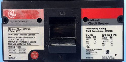 GE TJH4SS 400A Hi-Break Circuit Breaker w/ 150 Amp Plug 3P General Electric (EM0578-1)