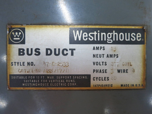 Westinghouse BPIN-A226AEAAN 15A Breaker/18A 5 Pole Contactor Busplug 47-E-2533 (PM0821-24)